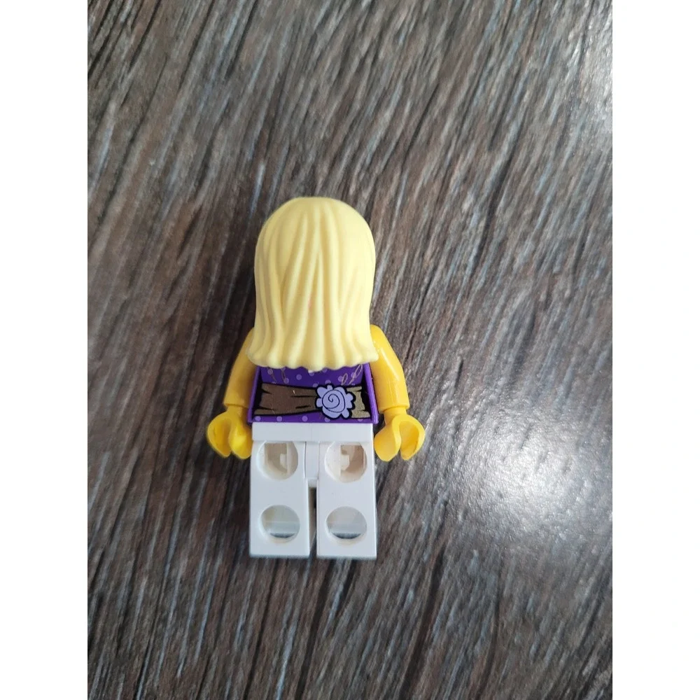 LEGO City Female Minifigure Purple Bow Tank Top White Pants Blonde Hair 2012 #3‎